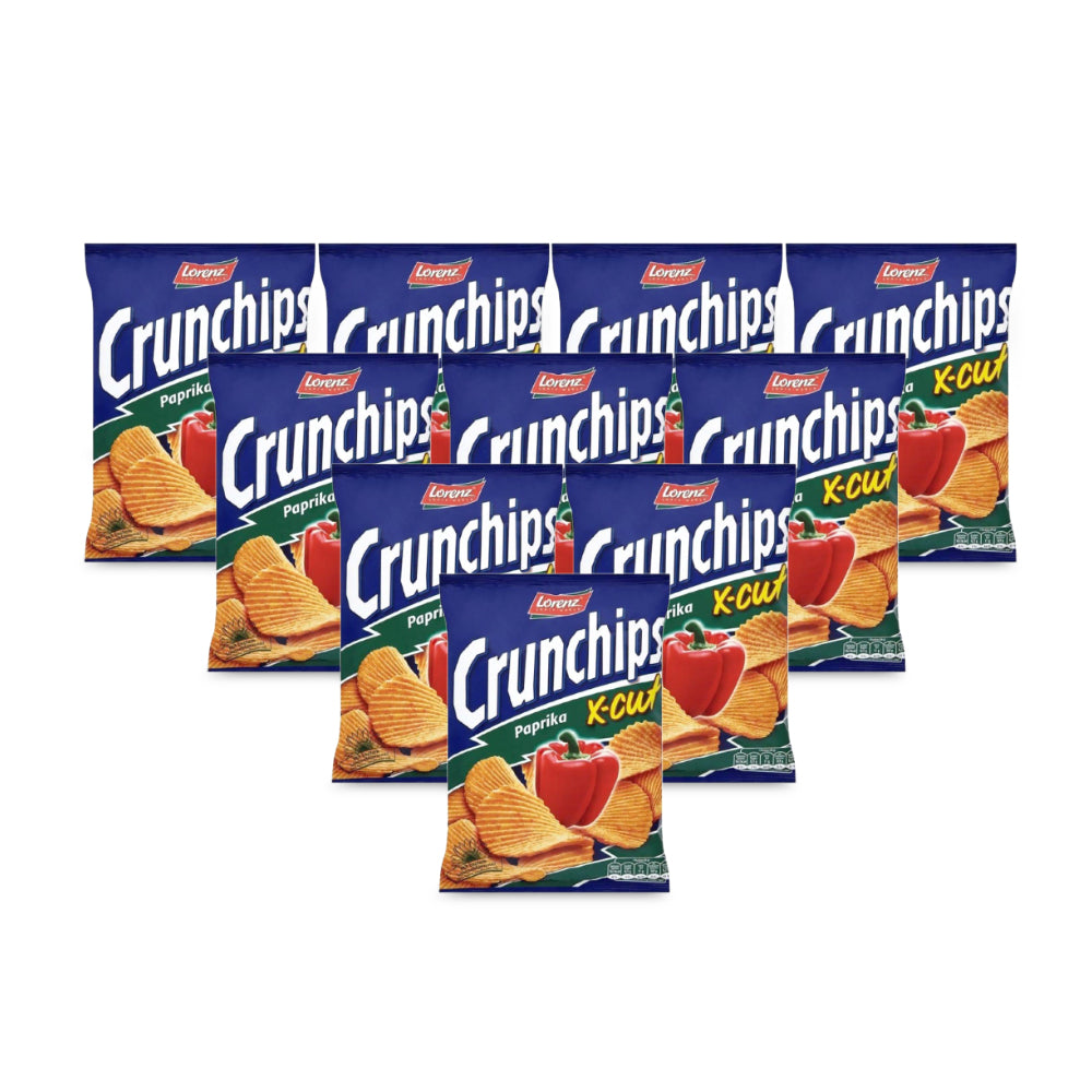 Lorenz Crunchips X Cut Paprika Chips 150g - (Pack of 10)