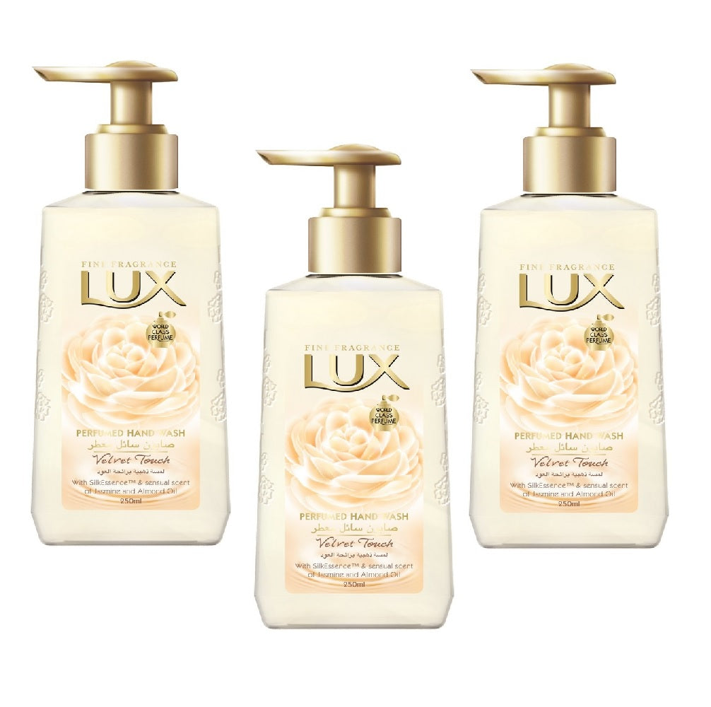 Lux Perfumed Hand Wash Velvet Touch 250ml - (Pack of 3)
