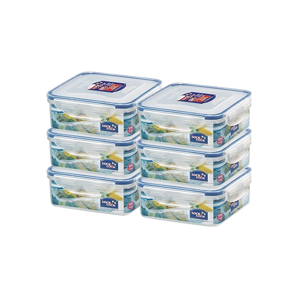 Lock N Lock Food Container 3 Pieces Set 870ml - Clear Plastic