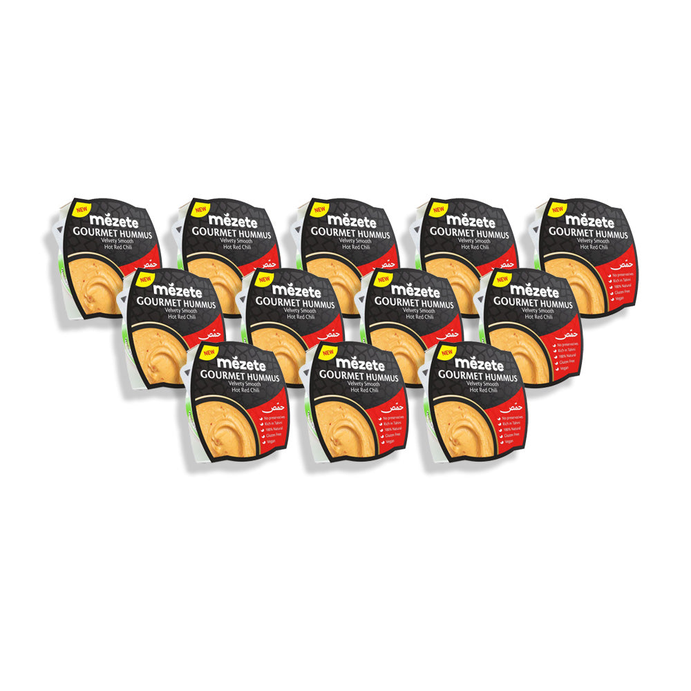 Mezete Hummus Gourmet Red Chilli 215g - (حزمة 12)
