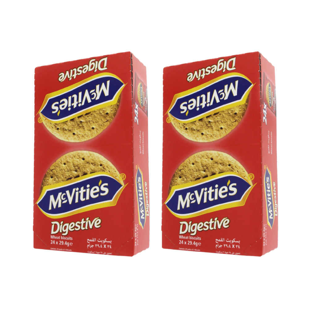 McVities Biscuit القمح 24 × 29.4 جم - (حزمة 2)