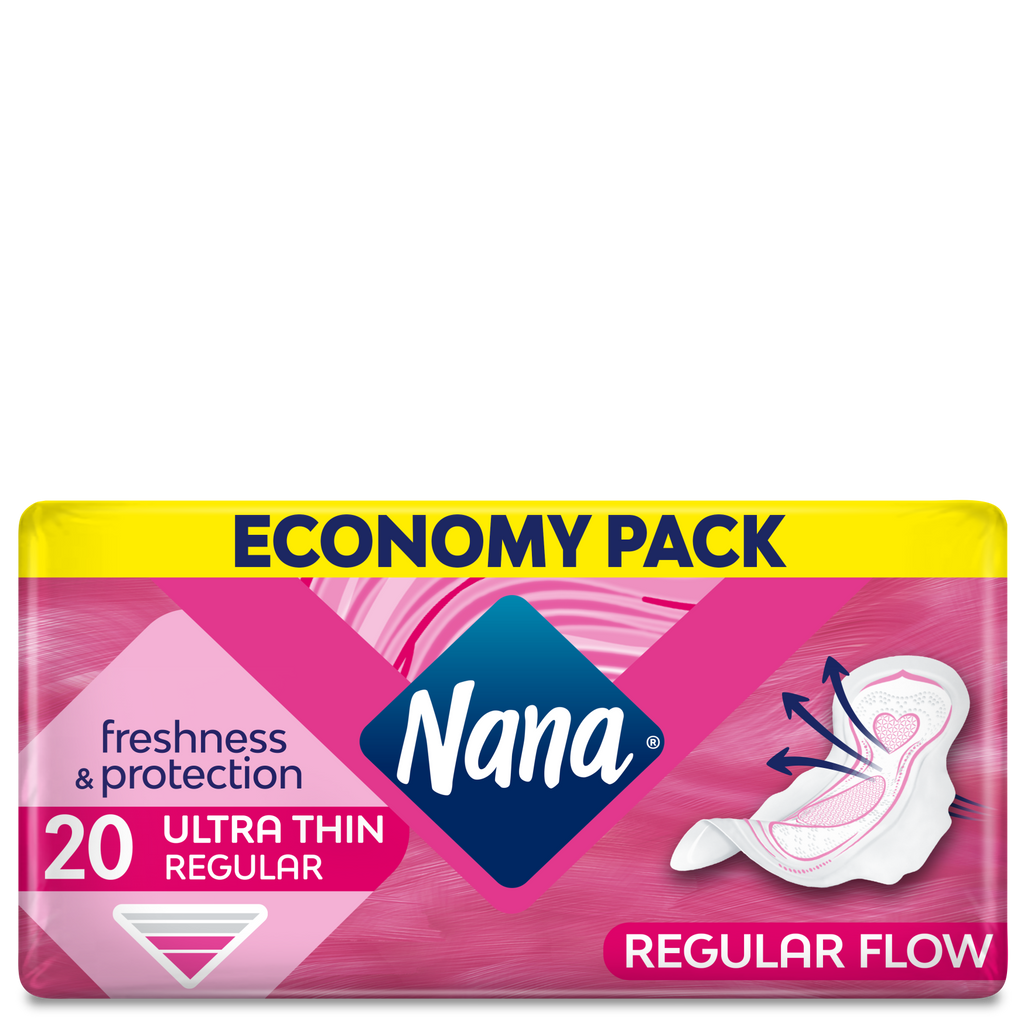Nana Ultra Thin Regular Female Napkin - 20 Pads (Pack of 12)