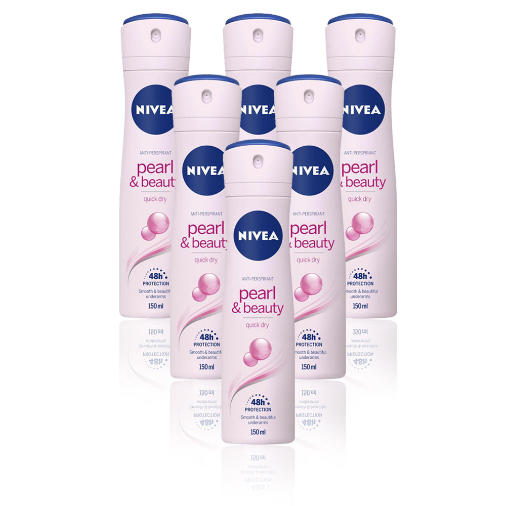 Nivea Pearl & Beauty Spray Female 150ml - (Pack Of 6) - Billjumla.com
