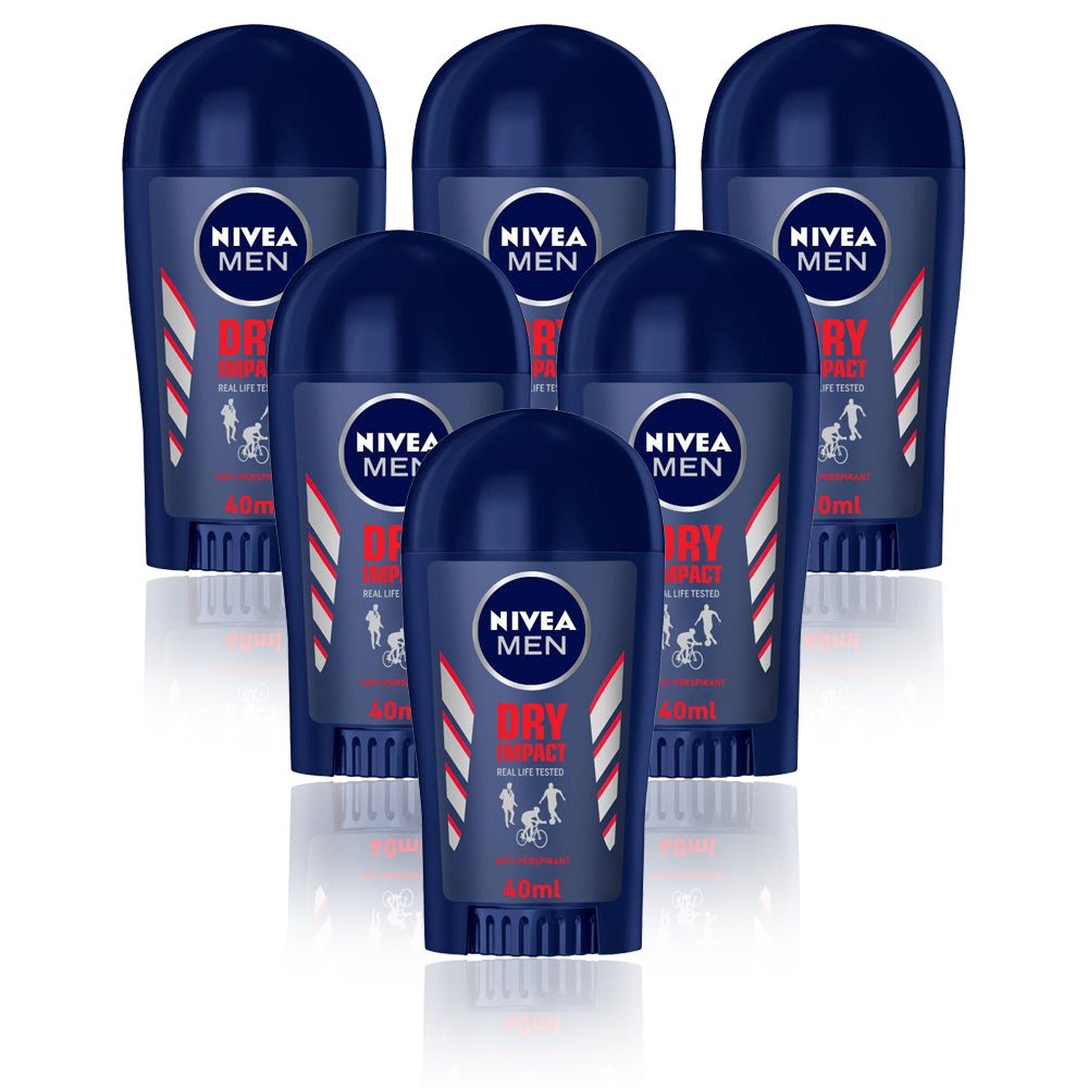 Nivea Dry Impact Stick - Male  (Pack of 6)