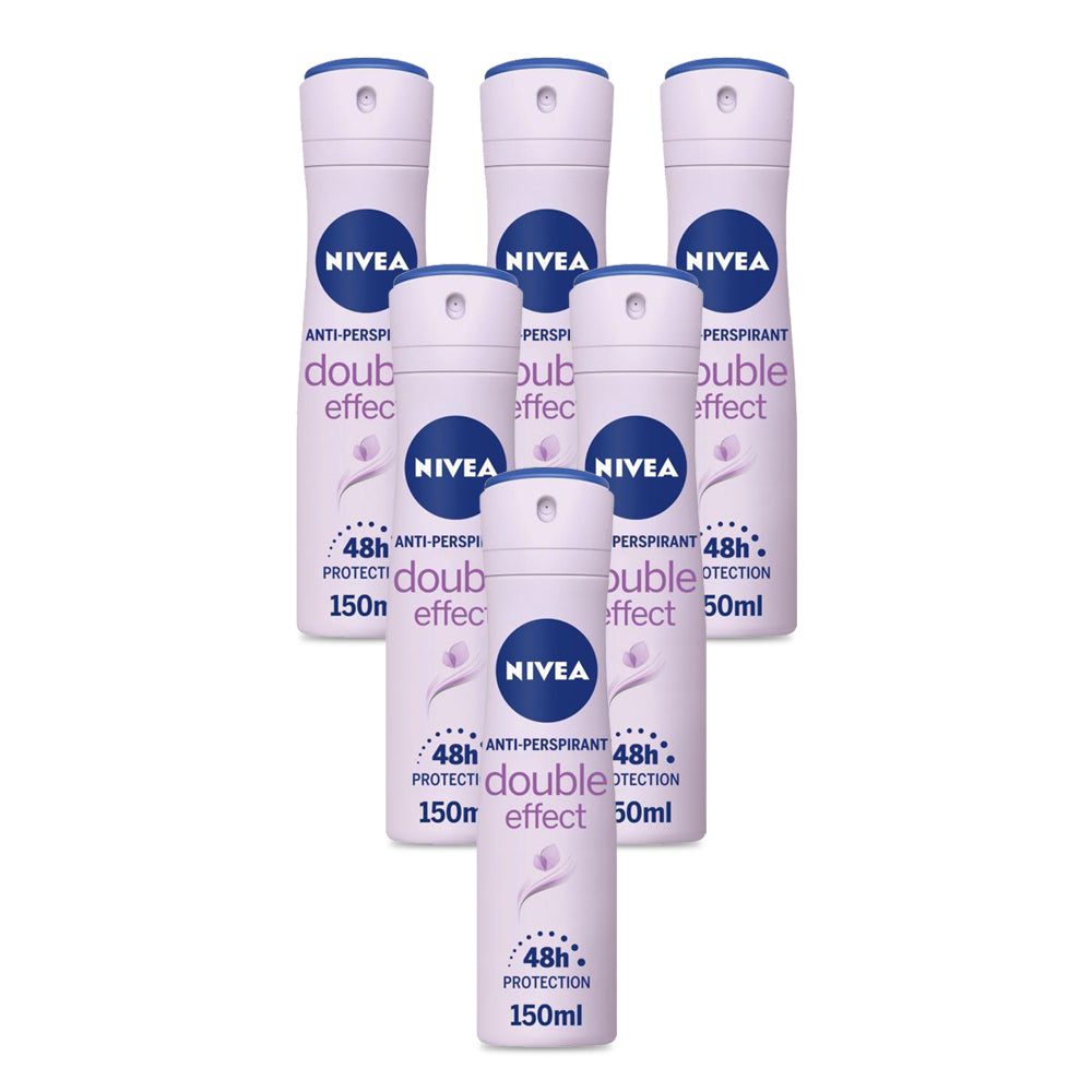 Nivea Deo Double Effect Female 150ml - (Pack Of 6)