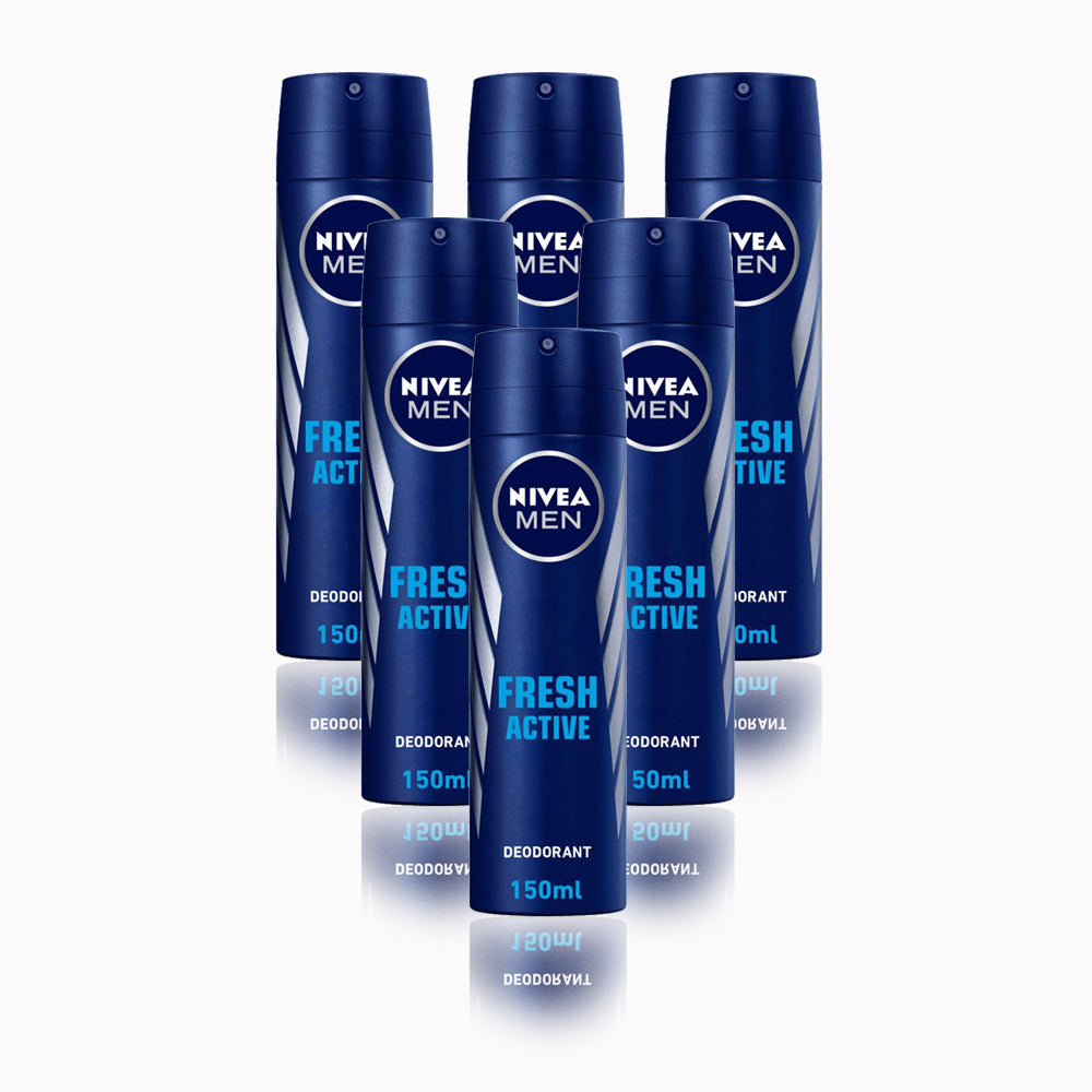 Nivea Fresh Active Spray For Mens 150ml - (Pack Of 6) - Billjumla.com