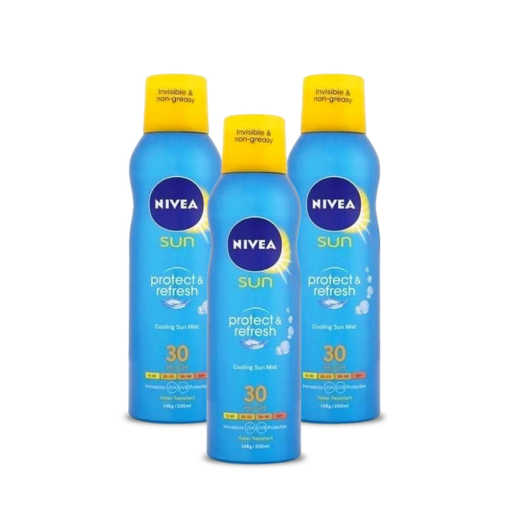 Nivea Caring Sun Spray Spf 30 200ml - (Pack of 3)