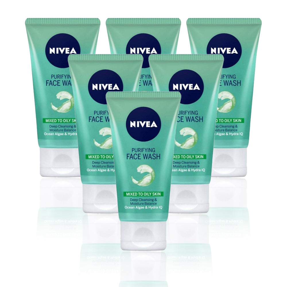 Nivea Purifying Face Wash Gel 150ml - (Pack Of 6)