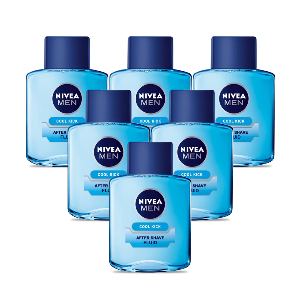 Nivea Men Cool Kick After Shave Fluid 100ml (Pack Of 6)