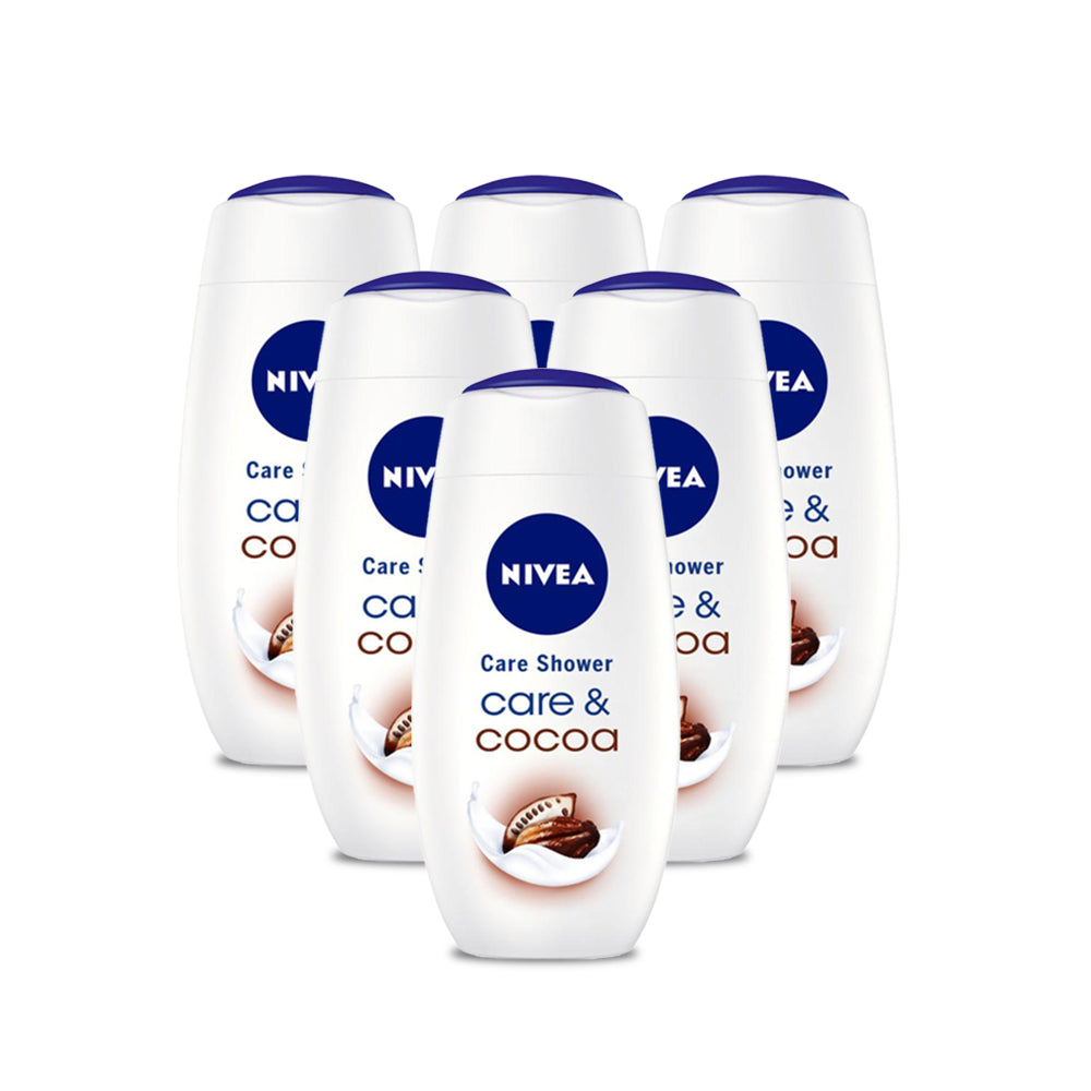 Nivea Shower Gel Care & Cocoa 250ml - (Pack Of 6)