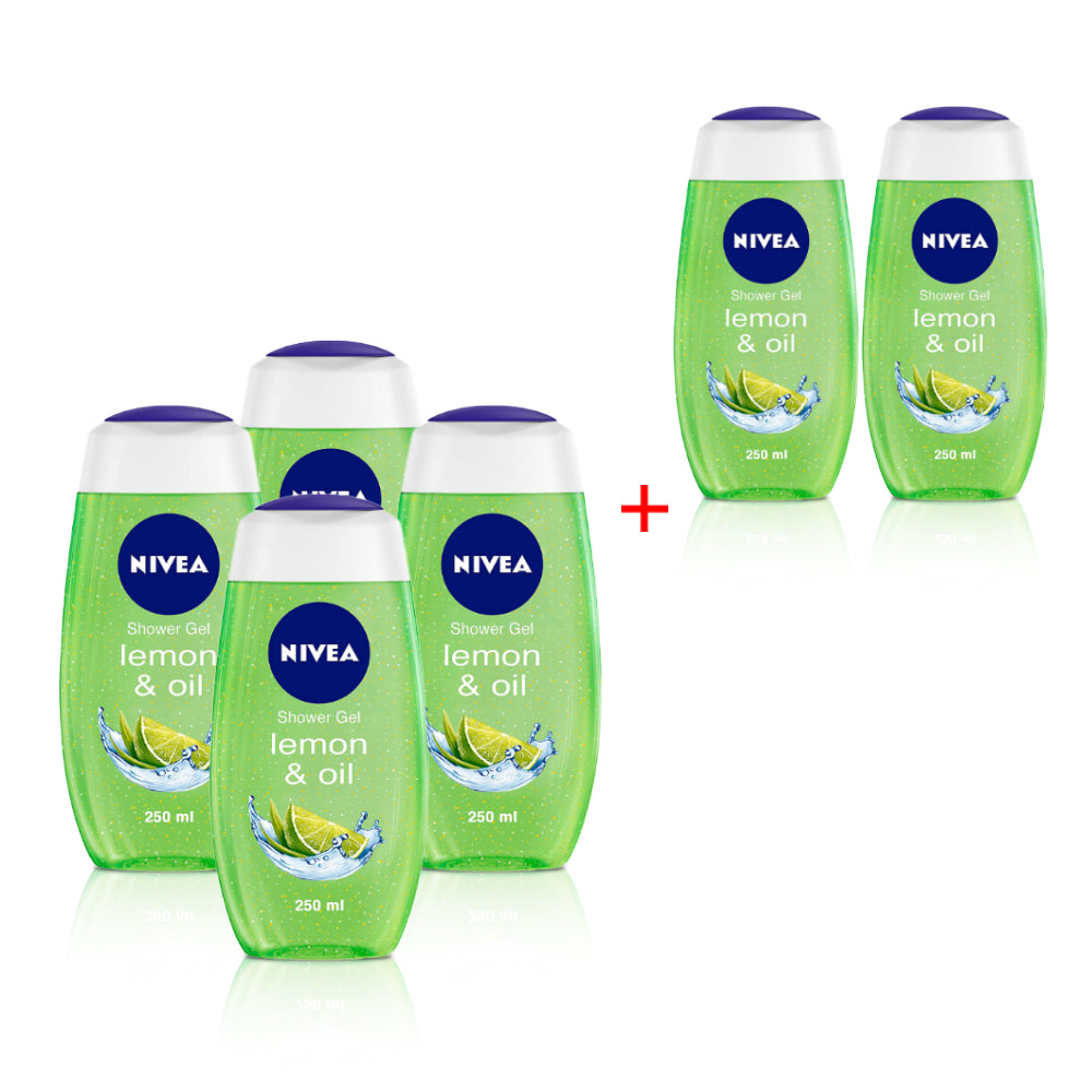 Nivea Shower Gel Lemon & Oil 250ml - Buy 4 Get 2 Free