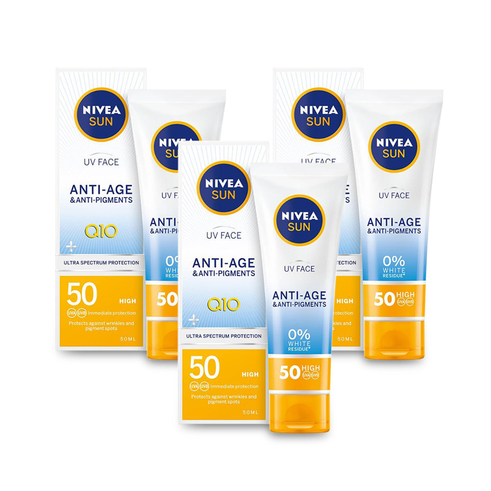 Nivea Sun Face Cream Antiage & Pigment Spf50 - (Pack of 3)