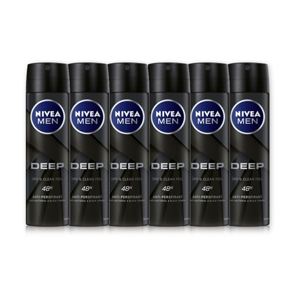 Nivea Men Deo Spray Deep 150ml - (Pack Of 6) - Billjumla.com