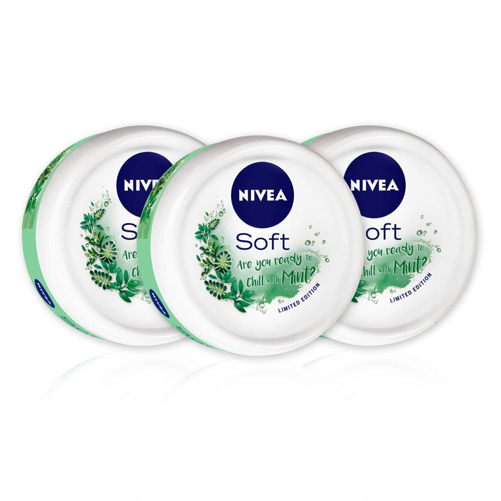 Nivea Soft Green (Chilled Mint) 200ml - (Pack Of 3)
