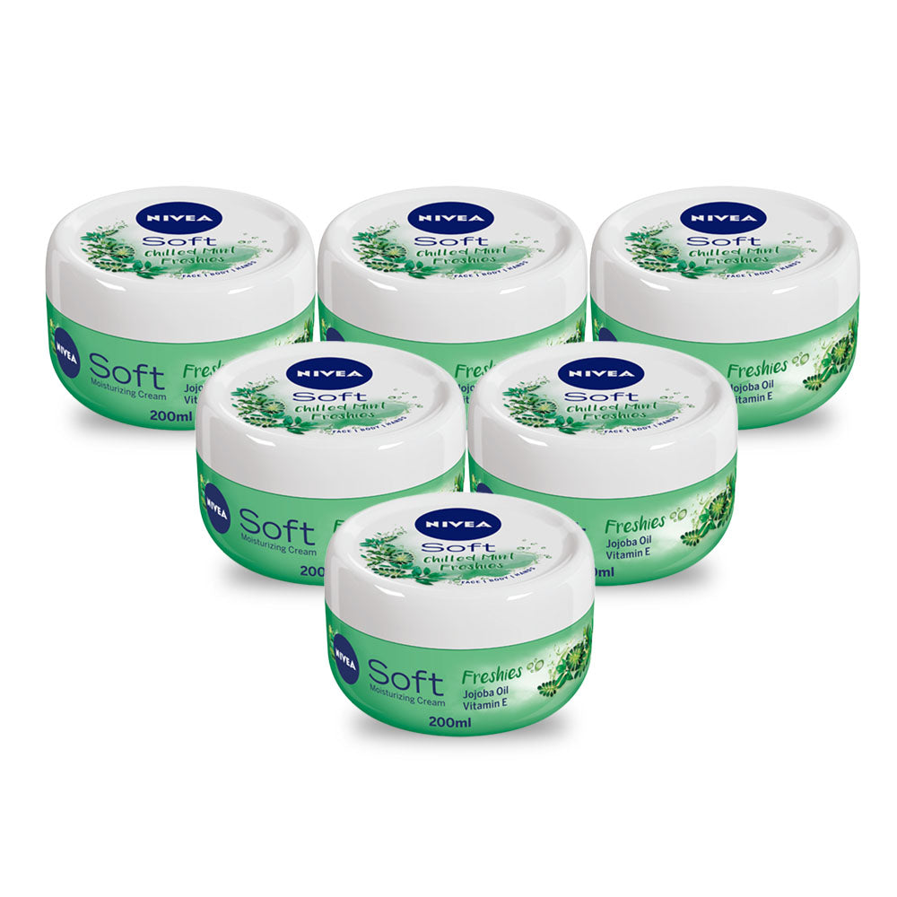 Nivea Soft Green (Chilled Mint) 100 Ml-(Pack Of 6)
