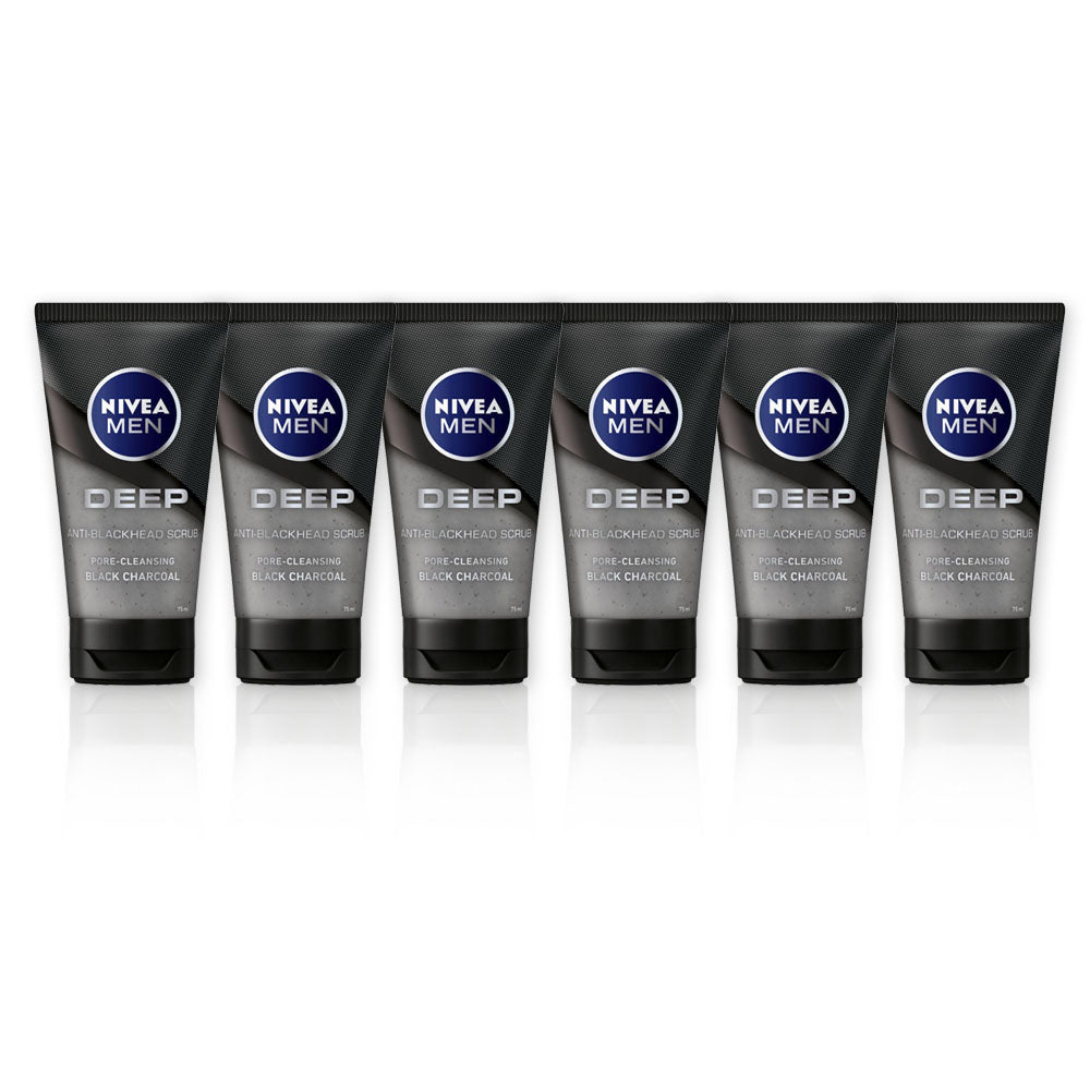 Nivea Men Face Wash Scrub Deep 75ml - (Pack Of 6) - Billjumla.com