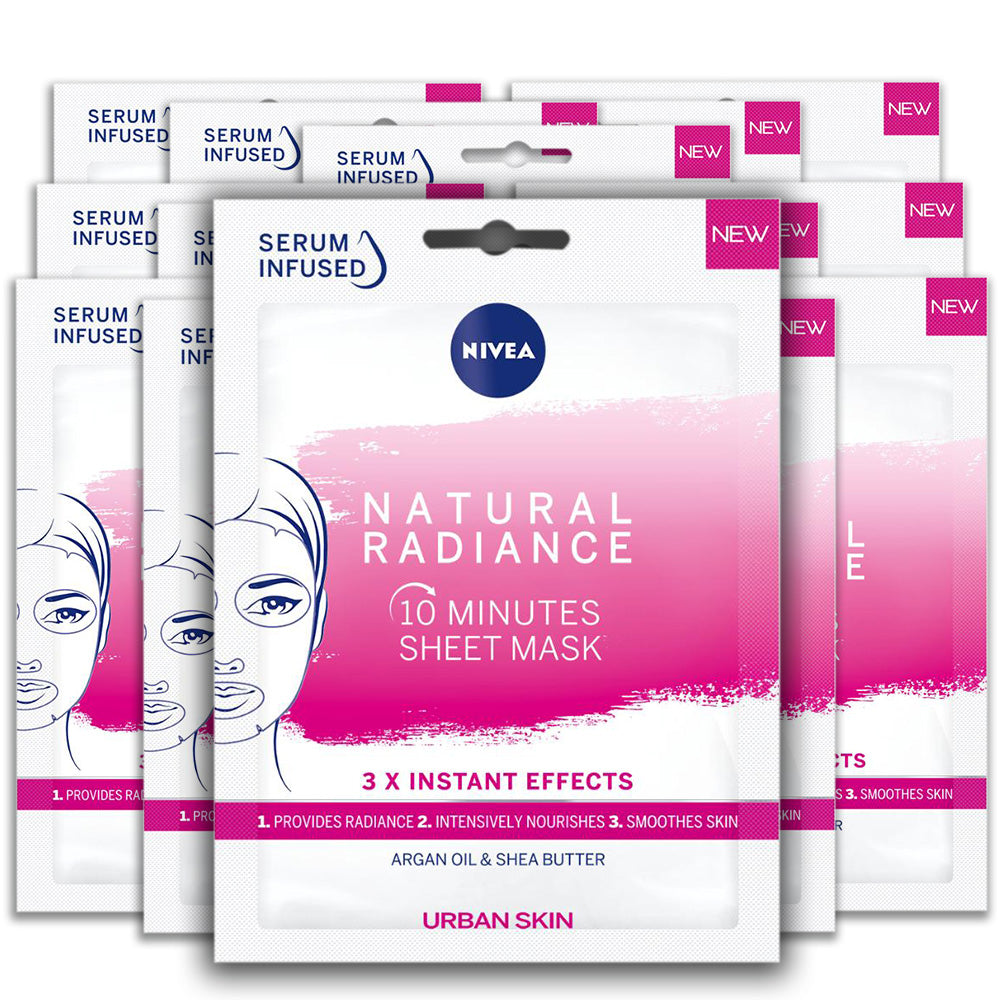 Nivea Natural Radiance Sheet Mask - (Pack Of 15) - Billjumla.com