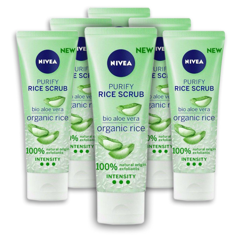 Nivea Purify Rice Face Scrub 75ml - (Pack Of 6) - Billjumla.com