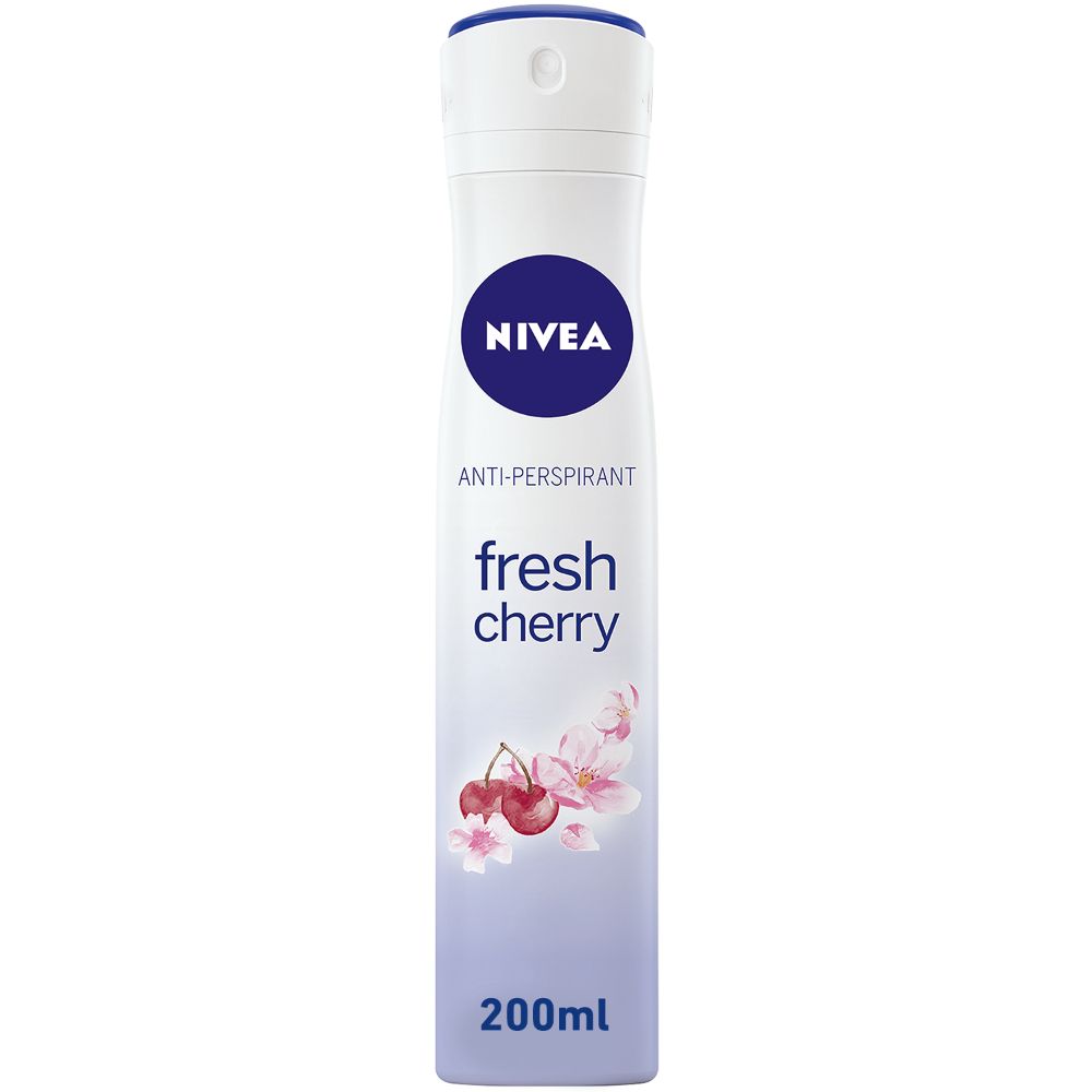Nivea Deo Fresh Cherry Female 200ml - (Pack Of 6)