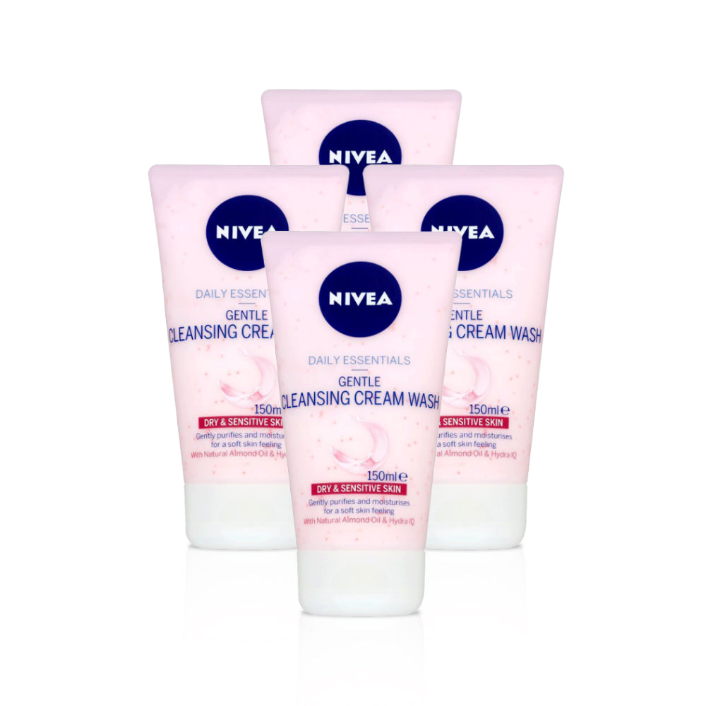 Nivea Gentle Cleansing Cream Wash 150ml - Pack of 4