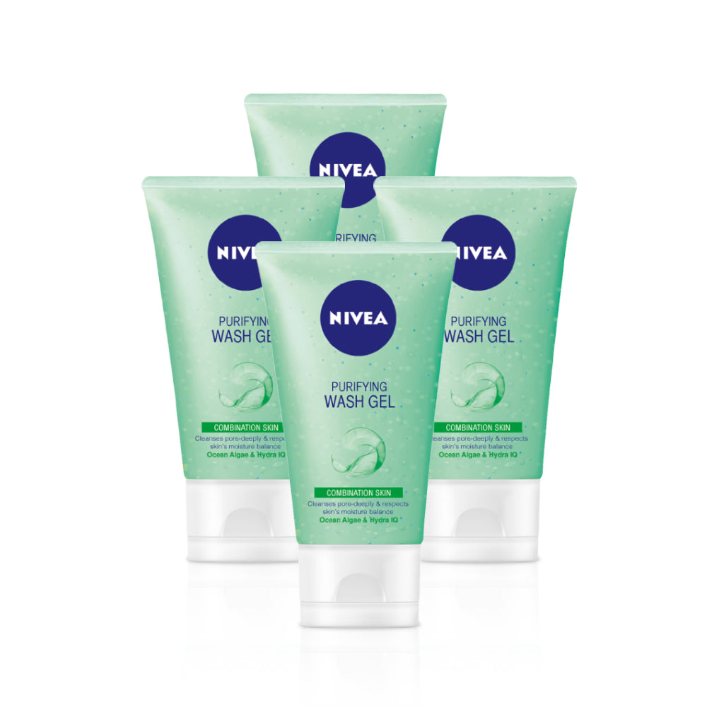 Nivea Purifying Facial Wash Gel 150ml - Pack of 4