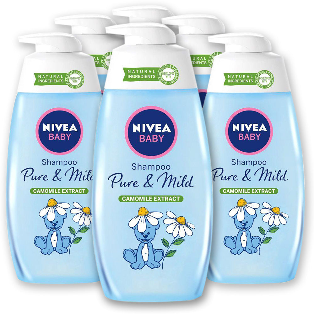 Nivea Baby Shampoo Pure & Mild 500ml - (Pack Of 6) - Billjumla.com