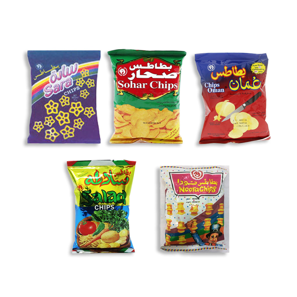 Oman Chips Assorted 15g (2 Bags of 20 Pieces Total 40 Pieces