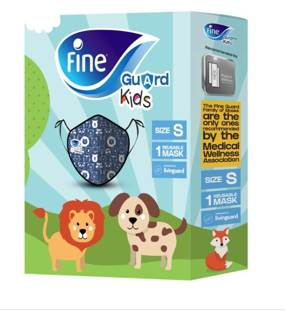 Fine Guard Comfort Face Mask Kids (Blue) - Pack of 2