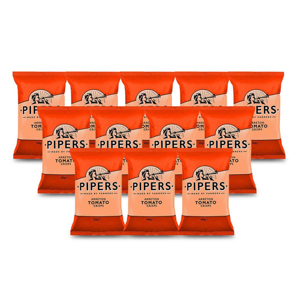 Pipers Arreton Tomato Crisps 150g Regular - (Pack Of 15 Pieces)