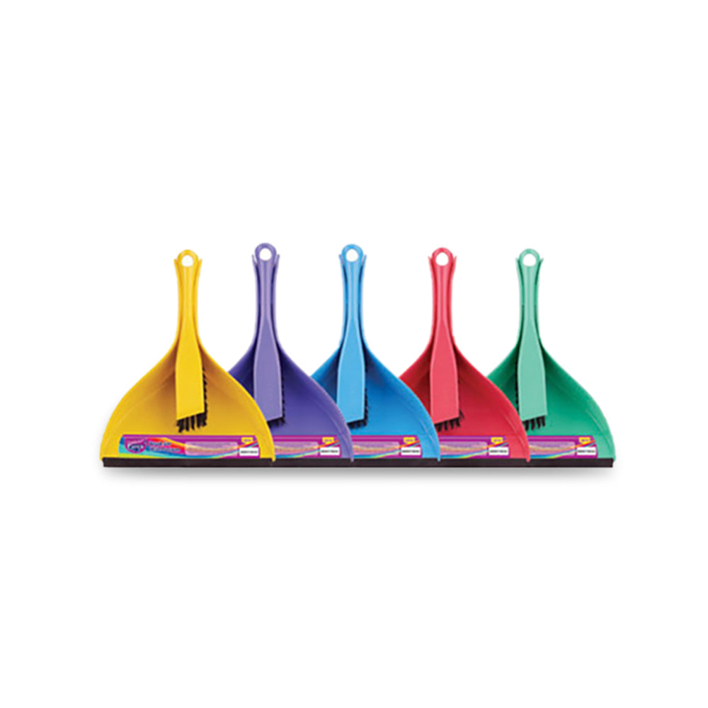 Parex Brush Set With Dustpan (Colorful - 6 Colours) Pack Of 6 Pieces - Billjumla.com