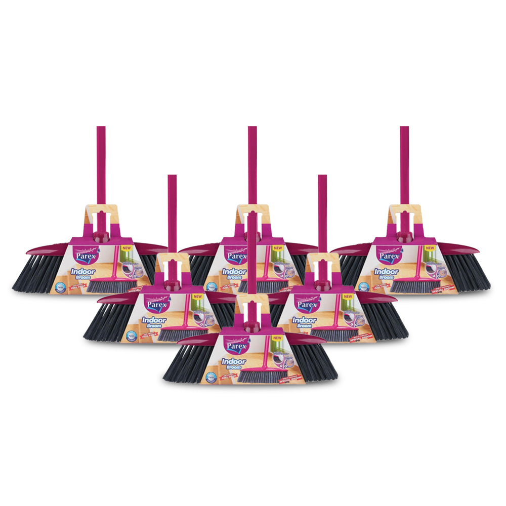 Parex Indoor Broom With Handle - Pack Of 6 Pieces - Billjumla.com