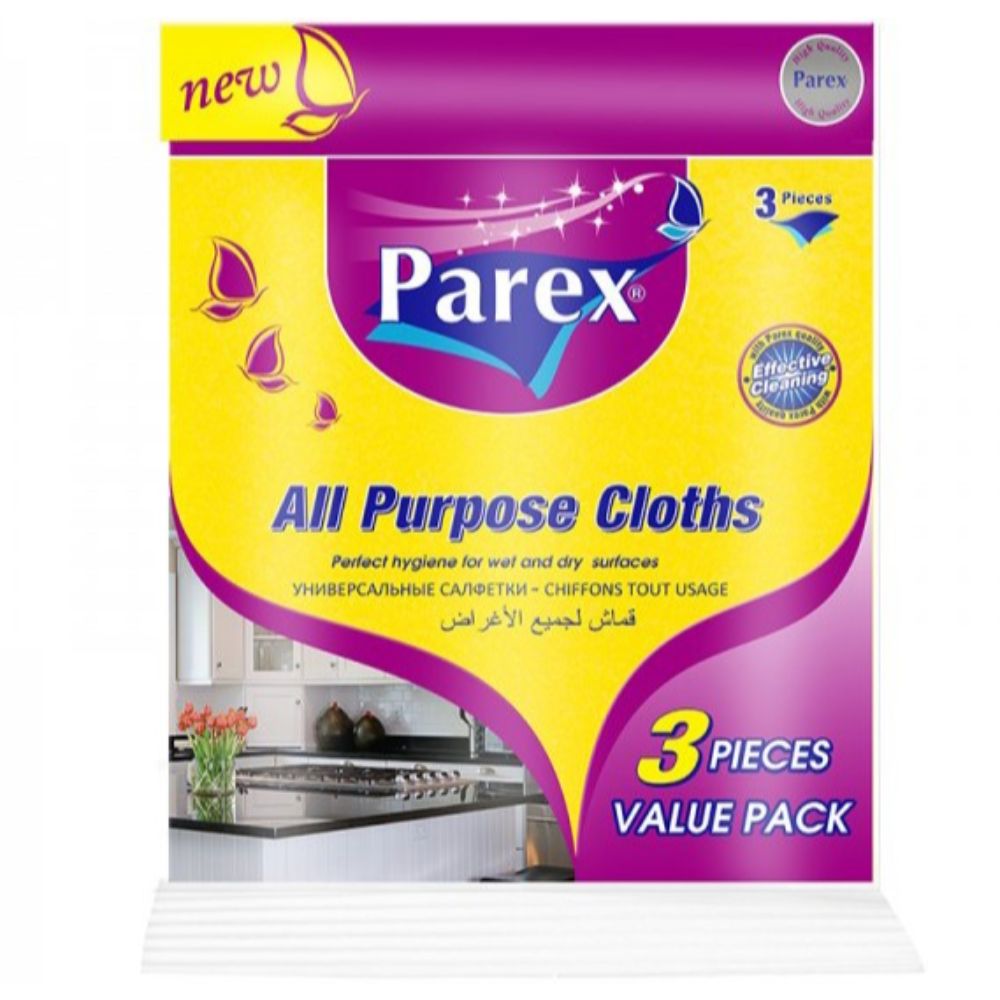 Parex All Purpose 3 Piece Cleaning Cloth-Pack of 6