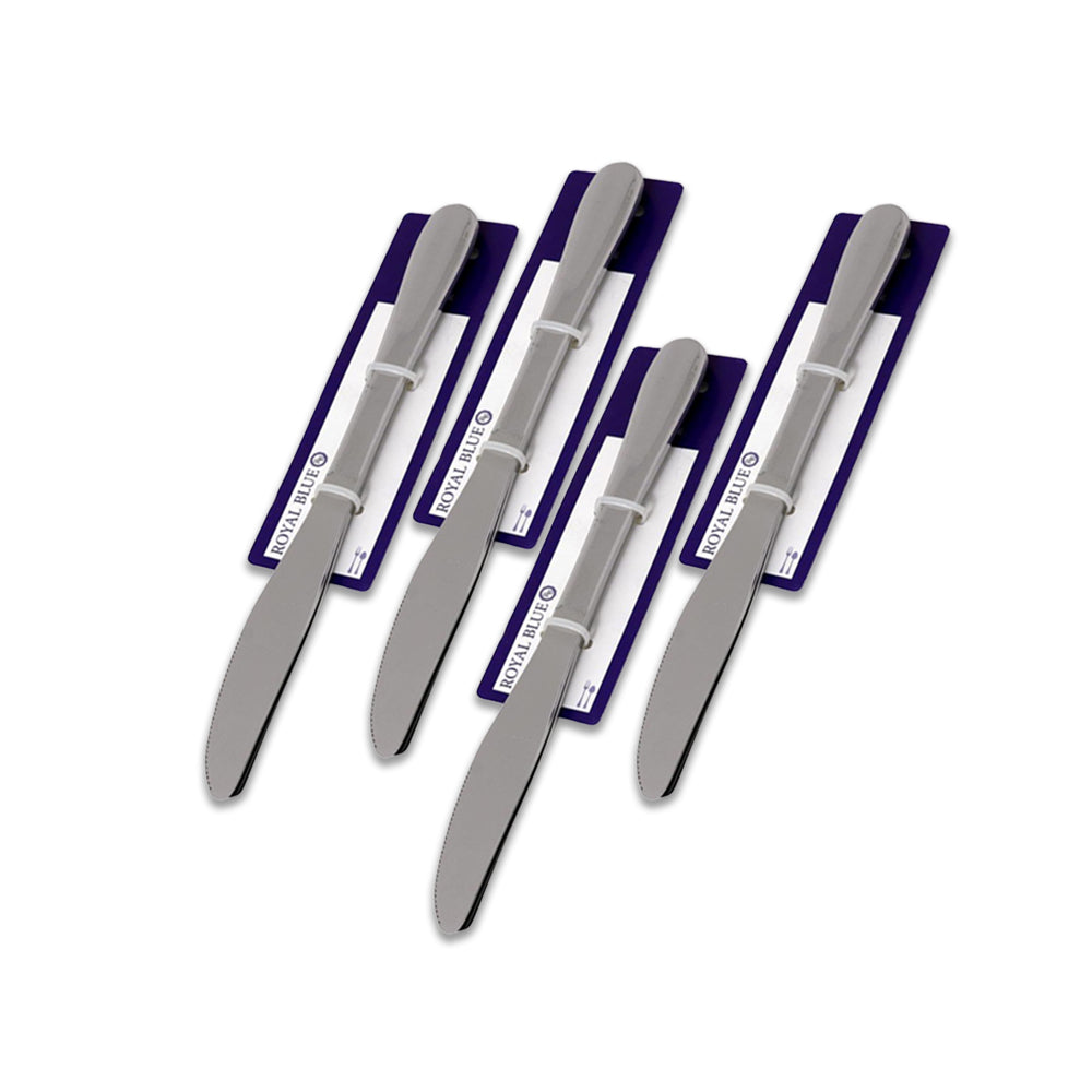 مجموعة سكاكين باللون الأزرق الملكي مكونة من 3 قطع - عبوة من 4 قطع
