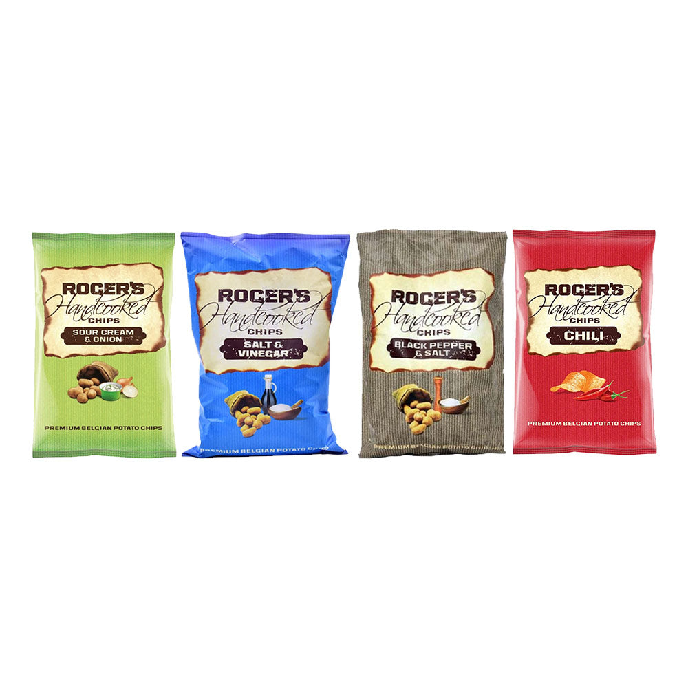 Roger’s Handcooked Chips Assorted – (4 Sets of 3 – Total 12 Pieces)