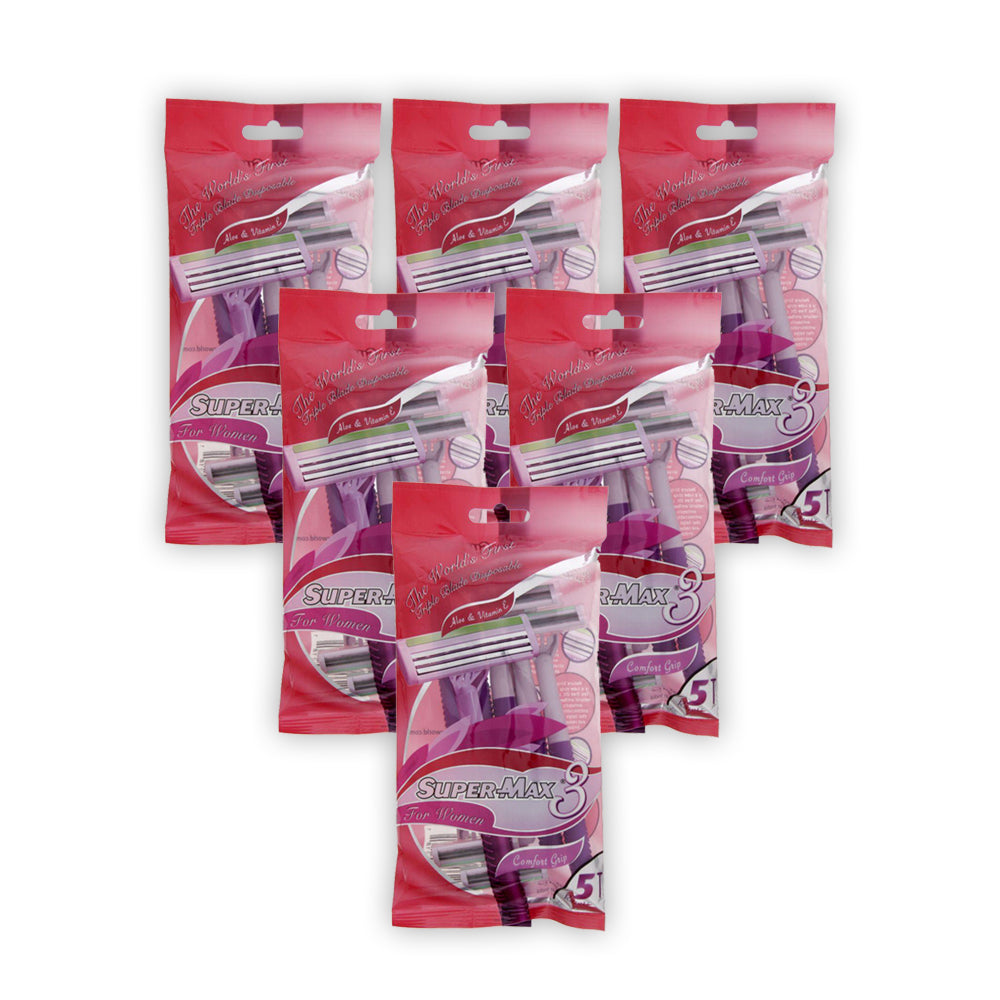 Supermax Confidence Razor Pouch for Women 4+2 (Pack Of 6 Pieces)