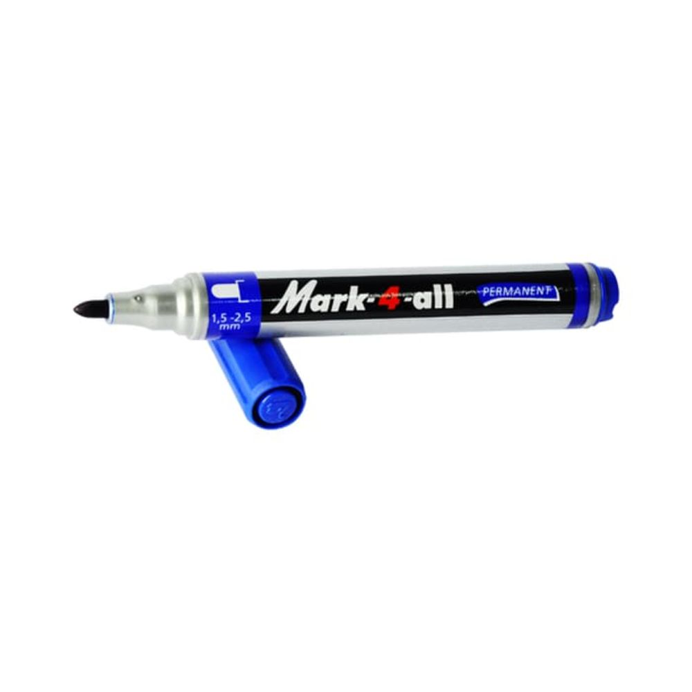 قلم ماركر ستابيلو الدائم باللون الأزرق - قطعتين (عبوة من 6 قطع)