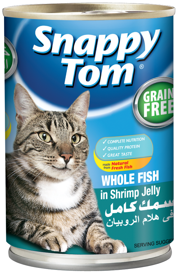 Snappy Tom Whole Fish In Shrimp Jelly 400g (Pack Of 3)