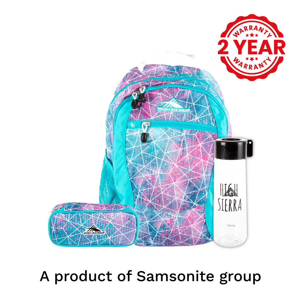 High Sierra Sequin School Bundle (Backpack, Pencil Case, Bottle)