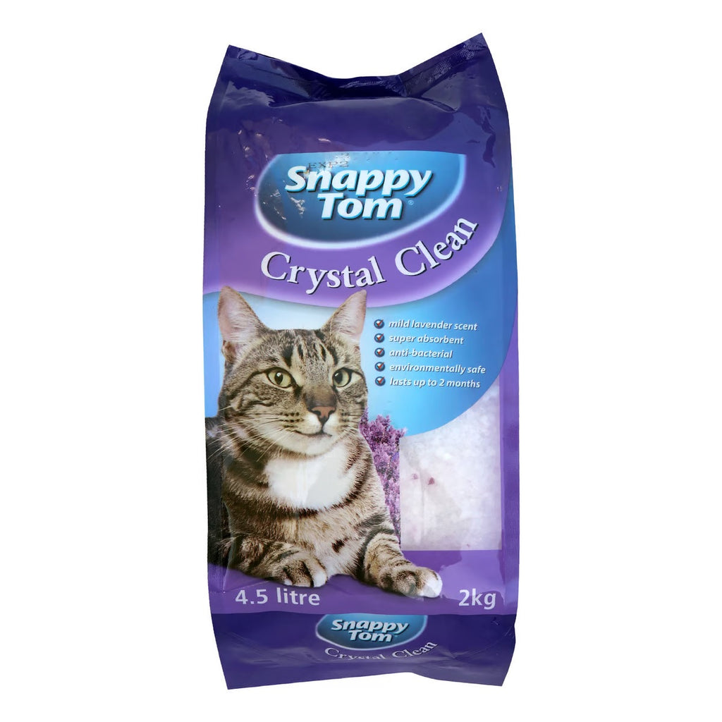 Snappy Tom Crystal Clean Cat Litter Lavender 2kg (Pack Of 2)