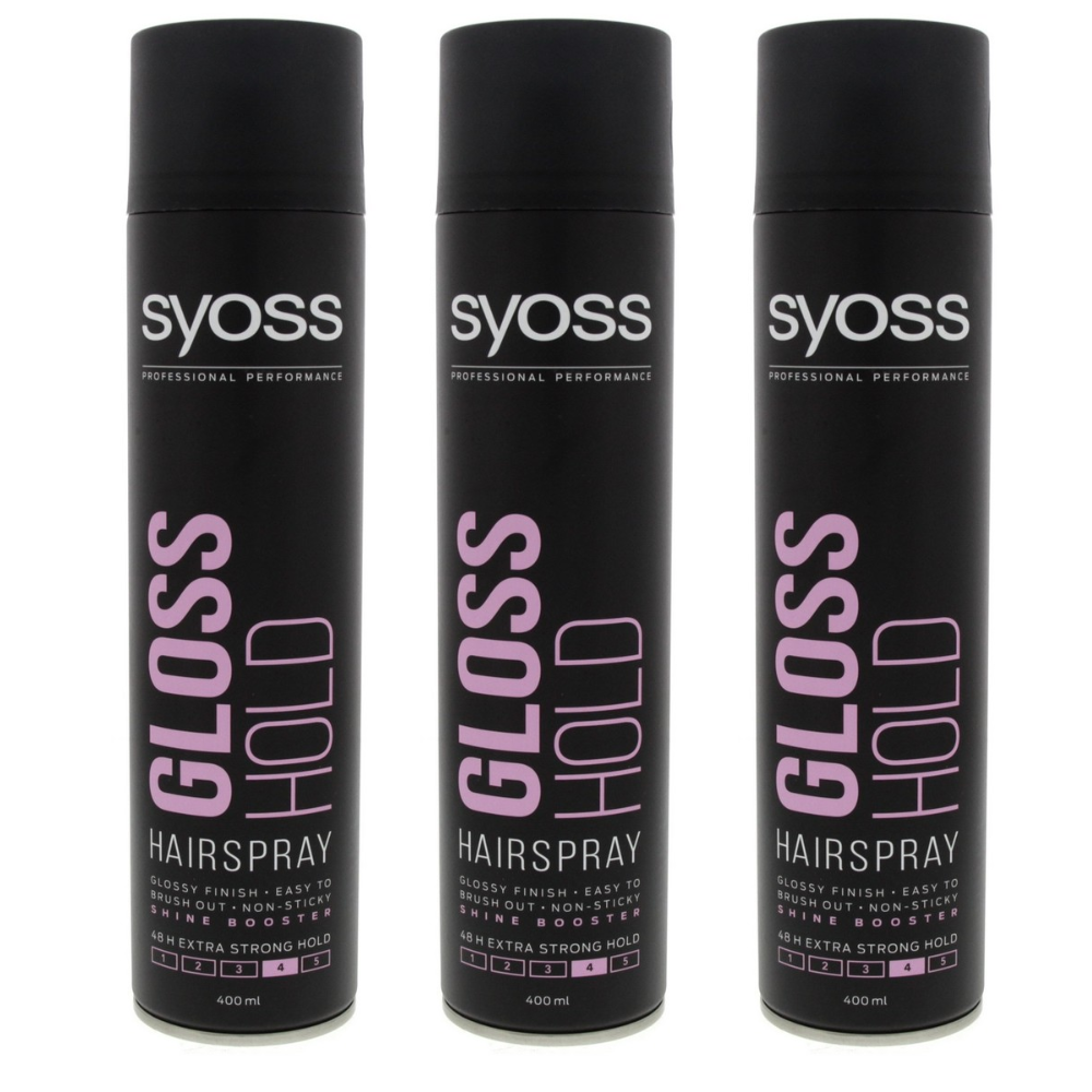 Syoss Hair Spray Gloss Hold 400ml (Pack Of 3)