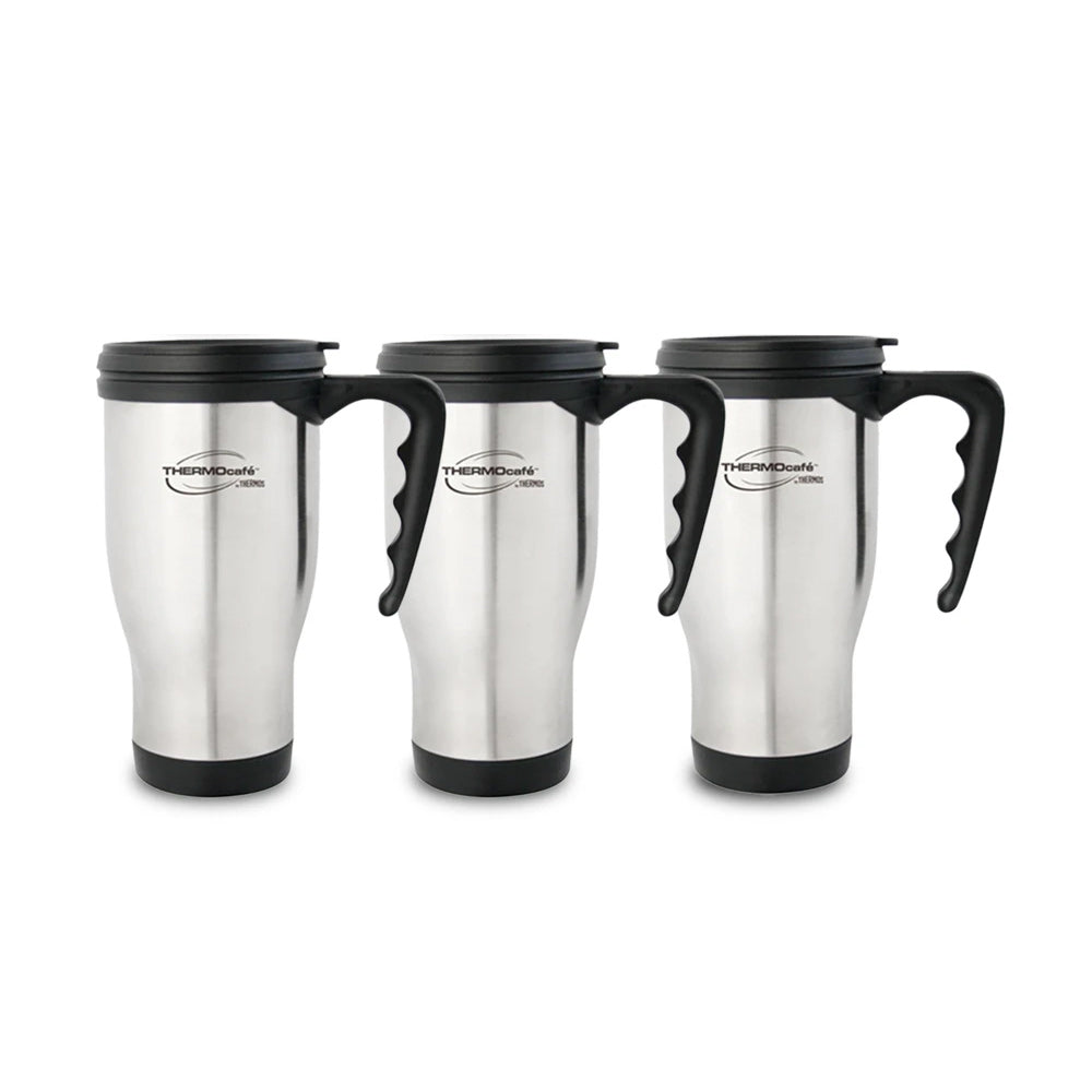 Thermos Travel Mug Stainless Steel 400ml - (Pack of 3)