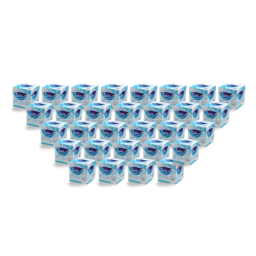 Fine Face Tissues Cubic 75 Sheets 2 Ply - Total 30 Boxes