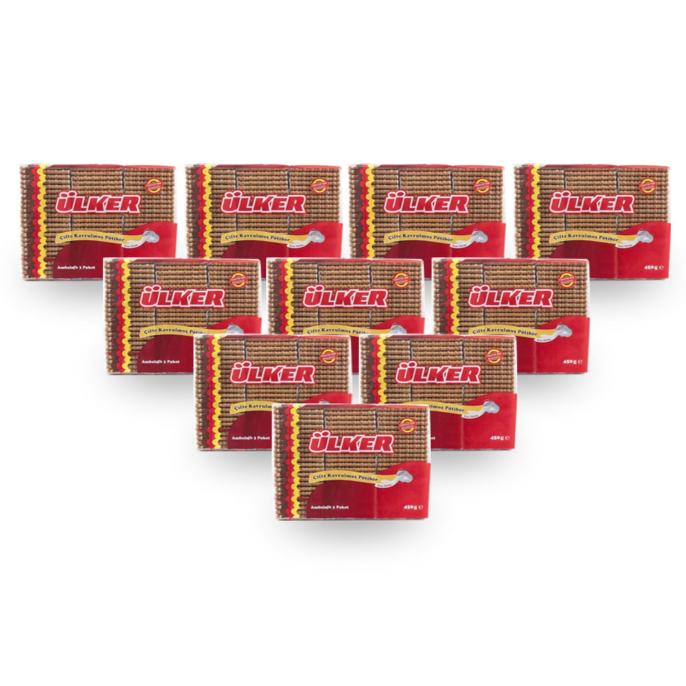 ULKER Petit Beurre Tw/Baked Biscuit 450g - (Pack of 10 pieces)