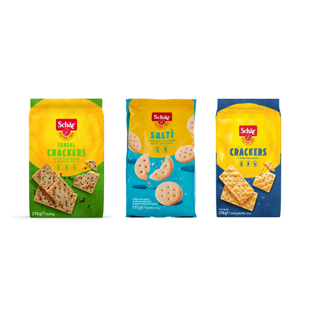Schar Crackers Variety Pack (2 of Each - Total 6 Pieces)