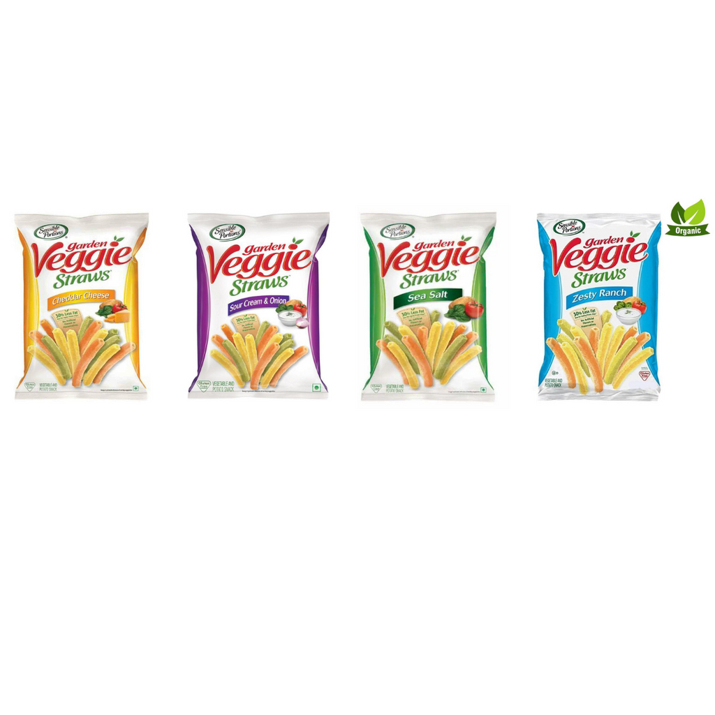 Sensible Portions Veggie Straws 120g Variety Pack (2 of Each - Total 8 Pieces)