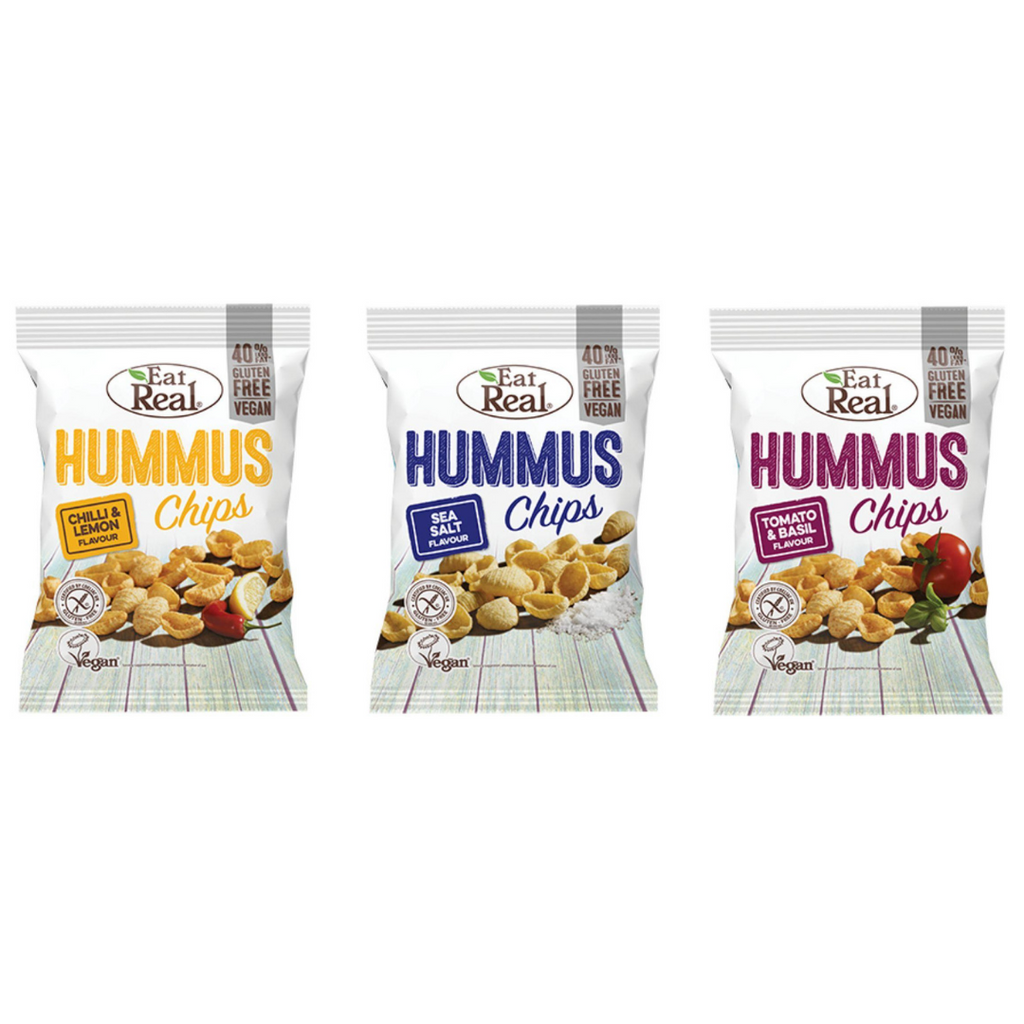 Eat Real Hummus Chips 135g Variety Pack (2 of Each - Total 6 Pieces)