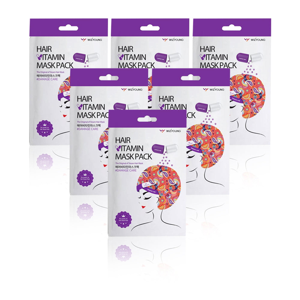 Korean Mask Vitamin Hair Mask Pack Damage Care - 1 Sheet (Pack Of 6 Sheets) - Billjumla.com