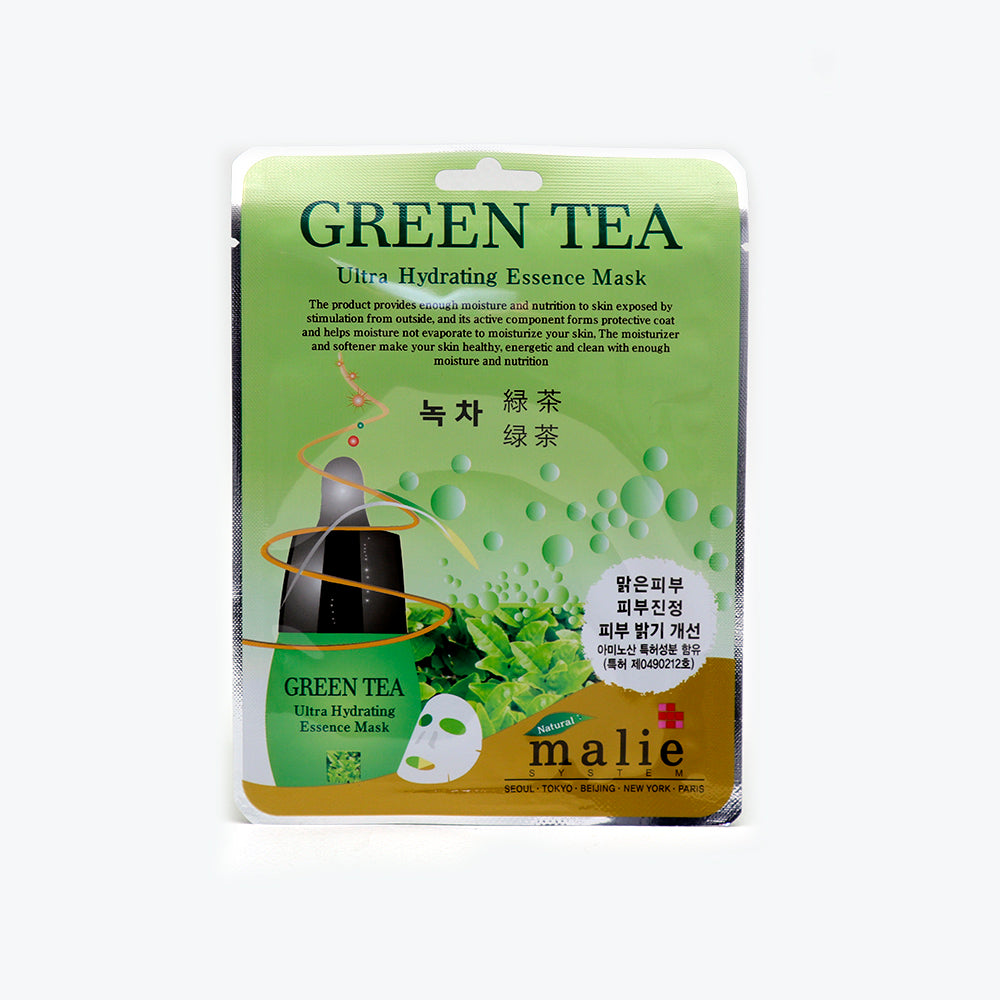Malie Ultra Hydrating Essence Mask - Greeen Tea (Pack Of 20)