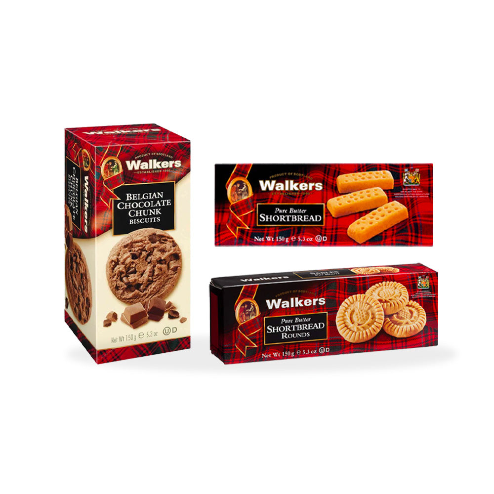 Walker Shortbreads Variety Pack (Pack of 2 each - Total 6 pieces)