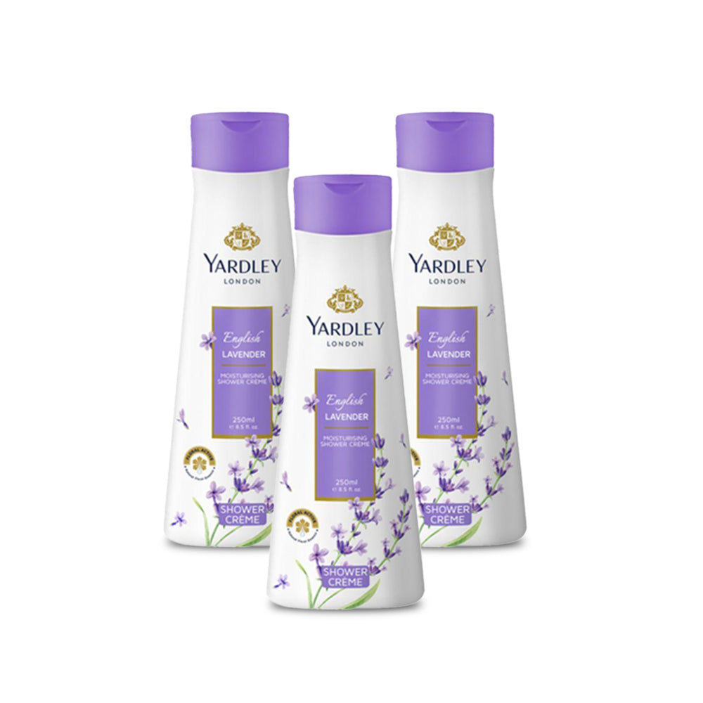 Yardley Shower Cream Lavender 250ml - (Pack of 3)